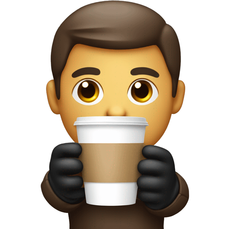 Coffee in Hand with Gloves  emoji