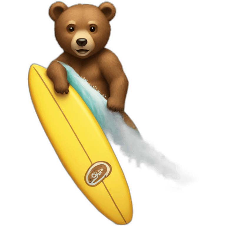 surfing bear emoji