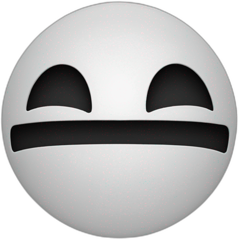 Circle Smile Face in Color Black emoji