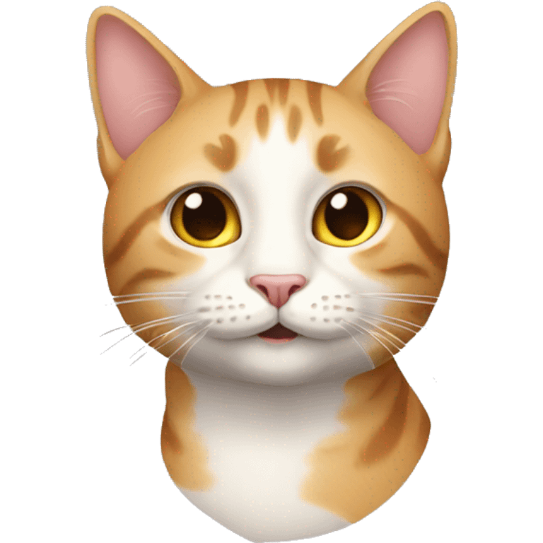 Create a funny cat emoji with a real emoji