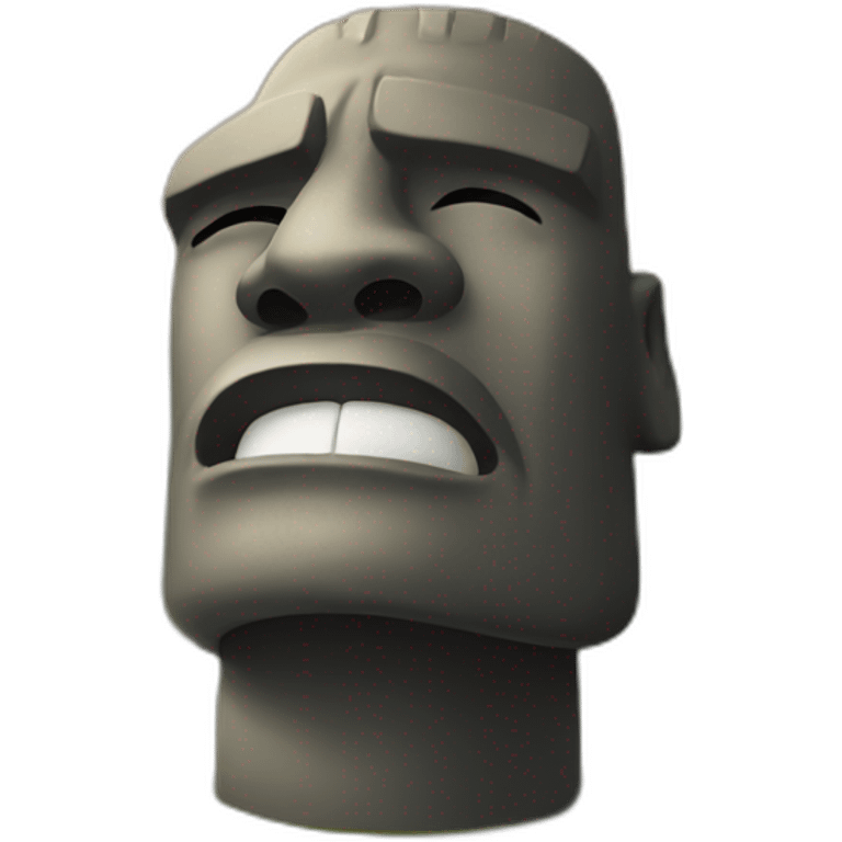 easter island head sneezing emoji