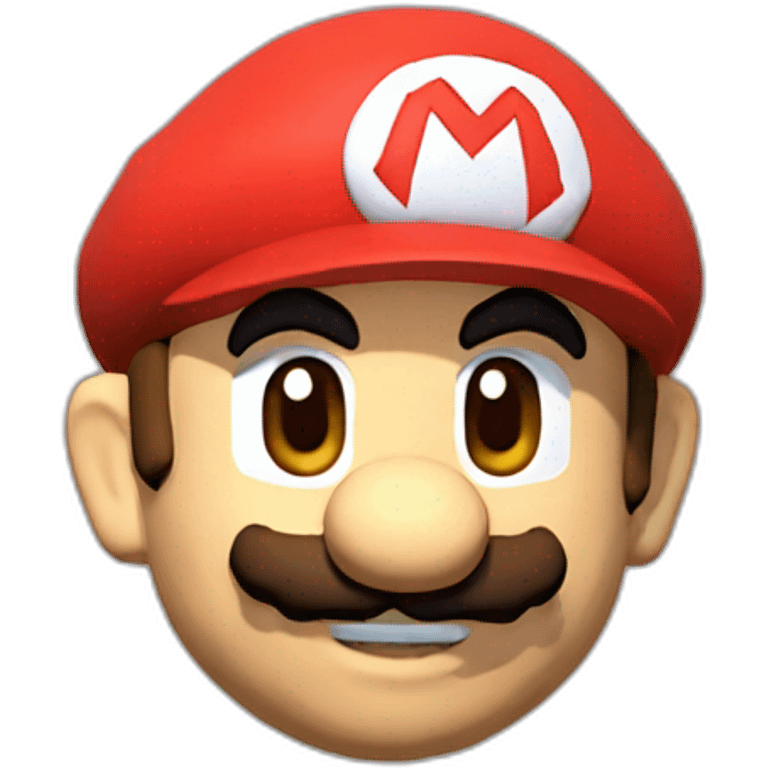 Low poly Mario emoji