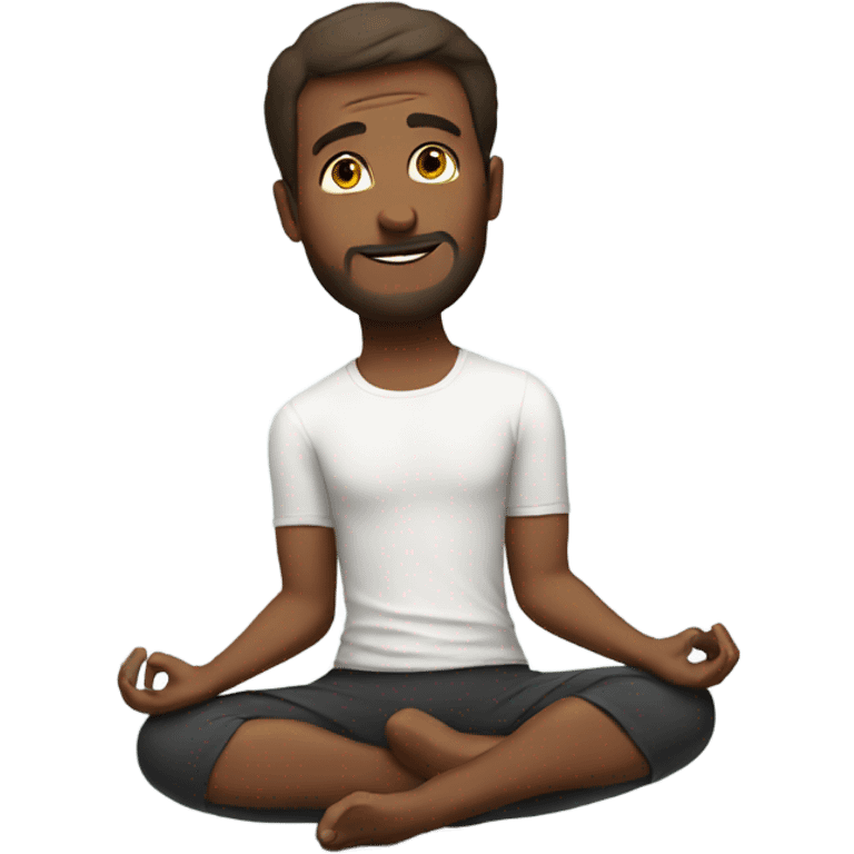 Guy doing yoga emoji