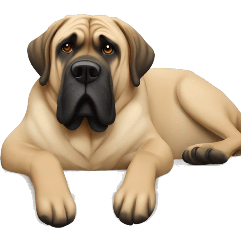 English mastiff laying on couch  emoji