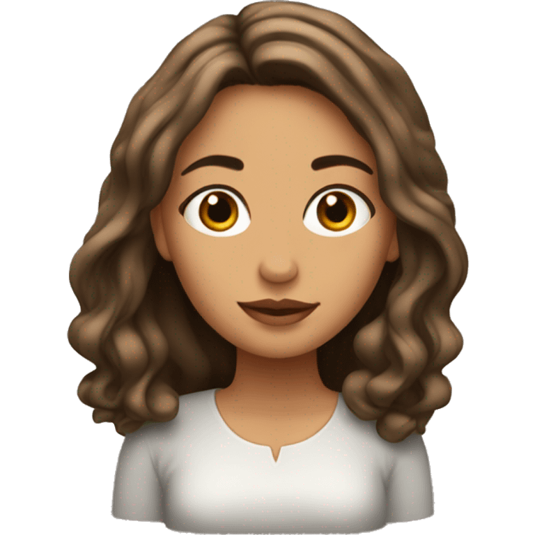 MUJER, CABELLO CAFE emoji