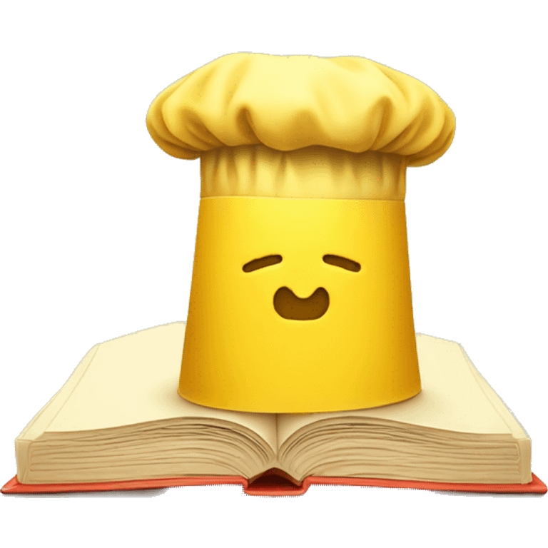 chef hat on yellow book emoji