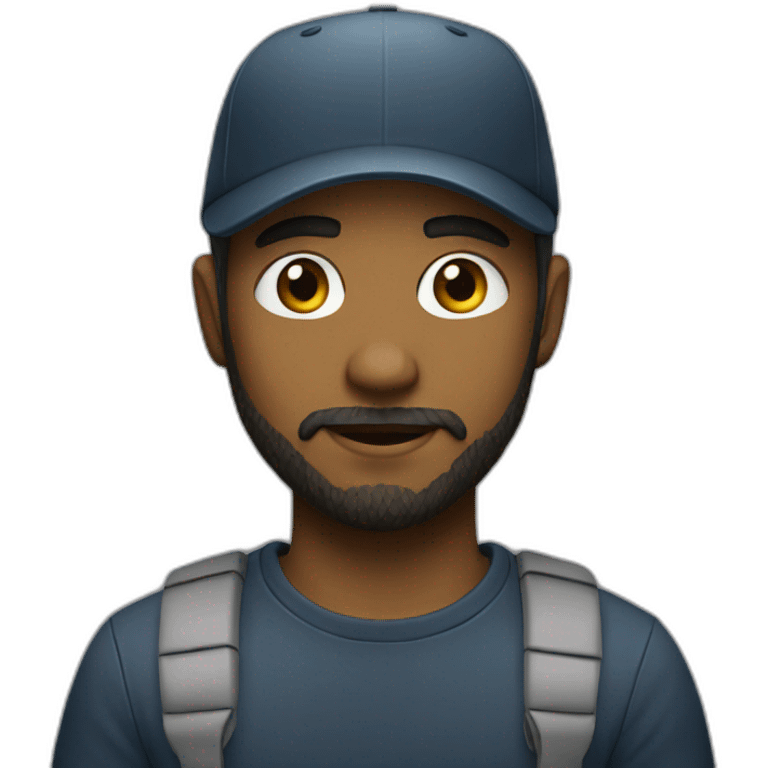 young man with a cap and beard emoji