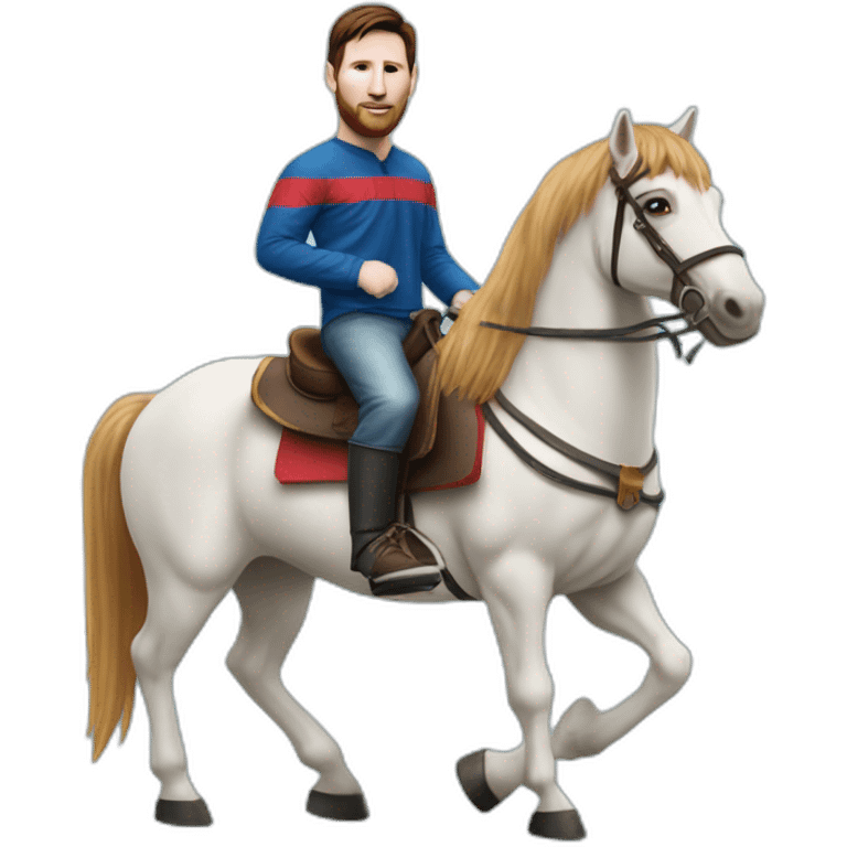 Messi sur un cheval  emoji