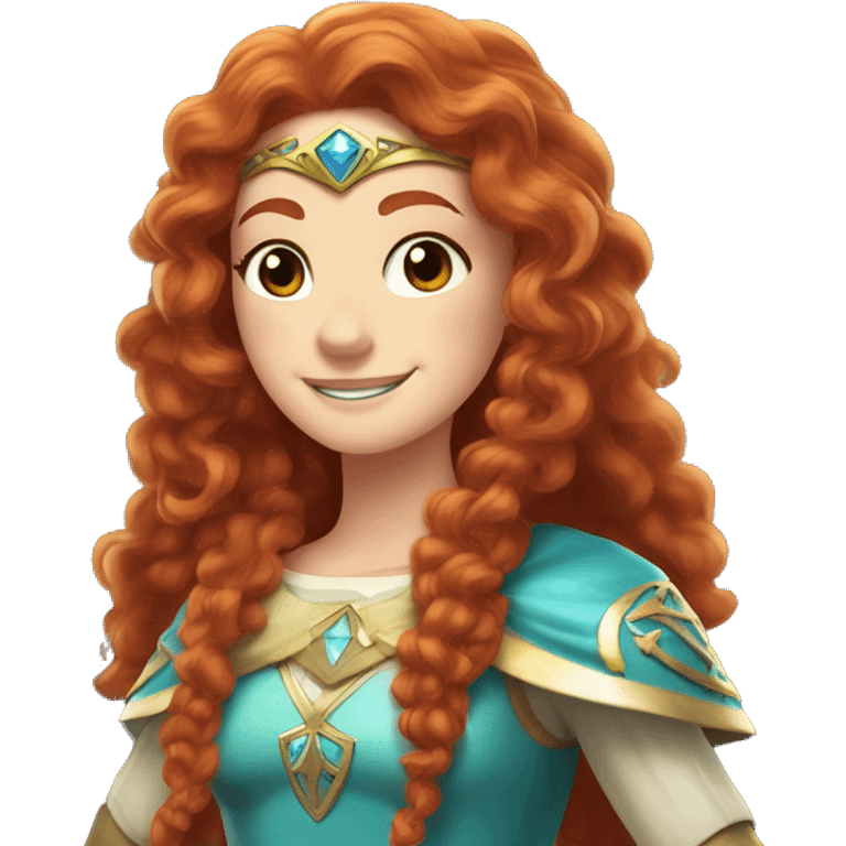 a white girl with long red curly hair and freckles, cosplaying Princess Zelda posing and smiling emoji