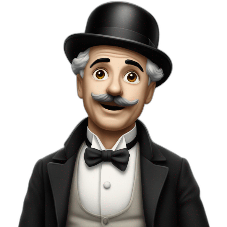 Charlie chaplin without a hat emoji