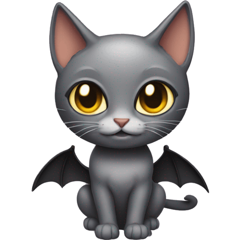 Cat with bat wings emoji