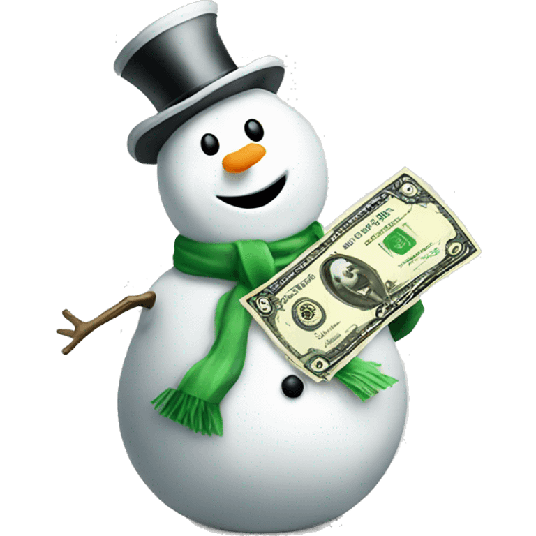 Snowman and money emoji