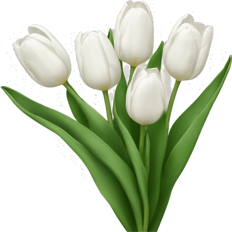 White tulips  emoji