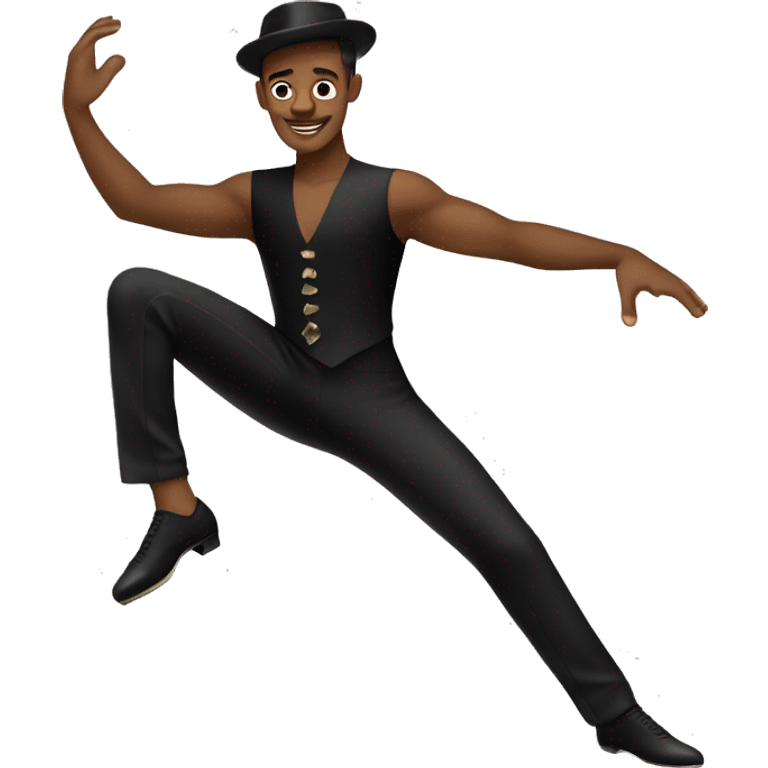 male jazz dancer black attire emoji