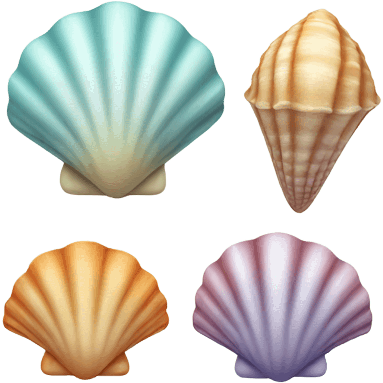 Cute sea shells emoji