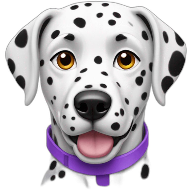 dalmatian with purple spots emoji