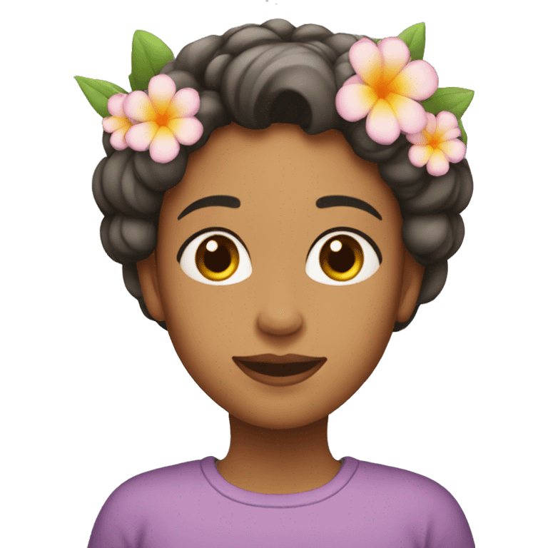 mother with flower in her hair emoji