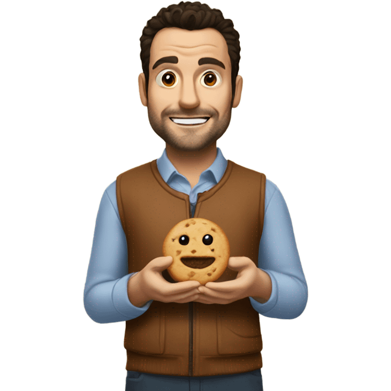 Nick Miller with a cookie emoji