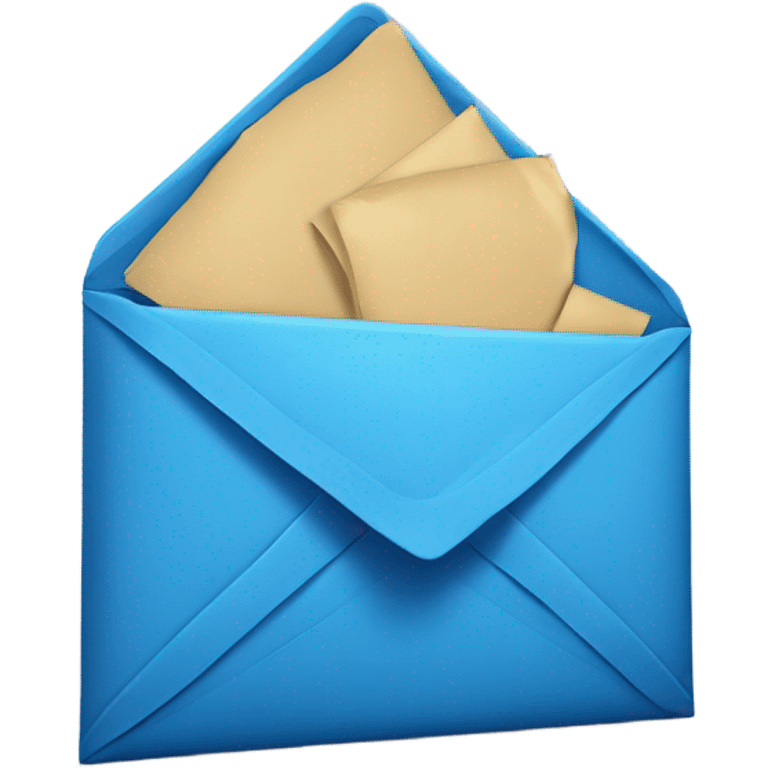 envelope azul em tom caneta   emoji