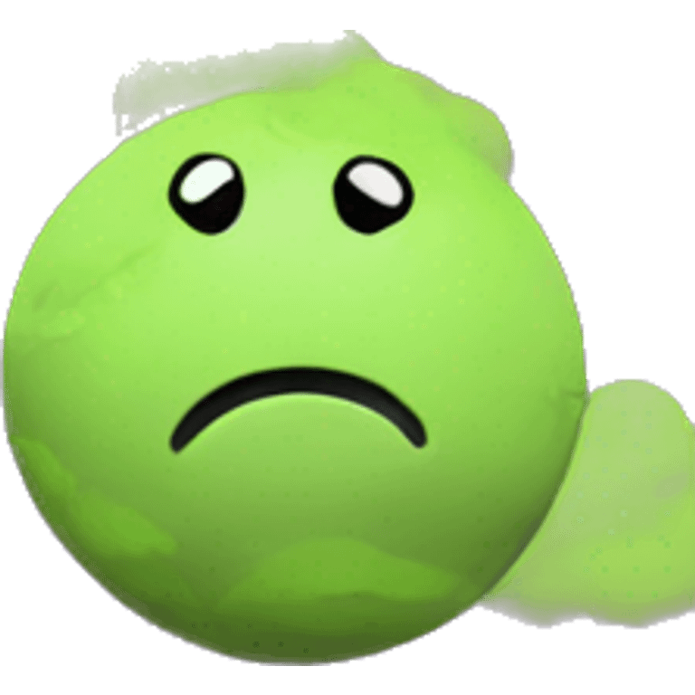 earth but some of the land is really polluted (polluted land is indicted as purple) with a sad face emoji