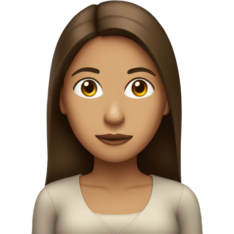 colombian lady with long straight brown hair emoji