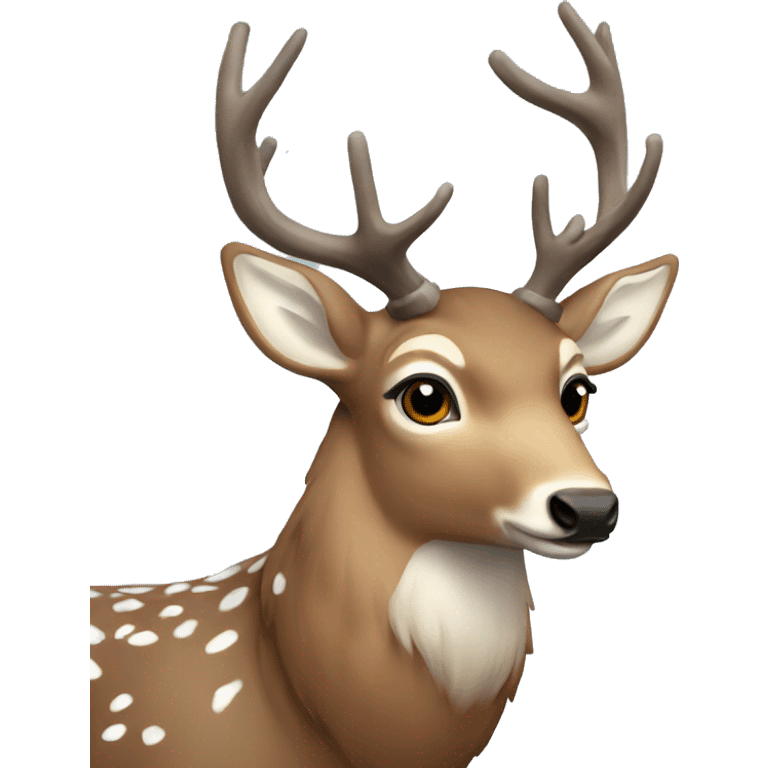 Winter deer emoji