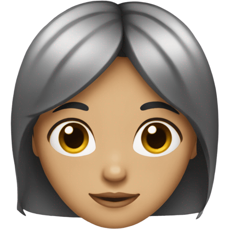 A girl with medium black hair emoji