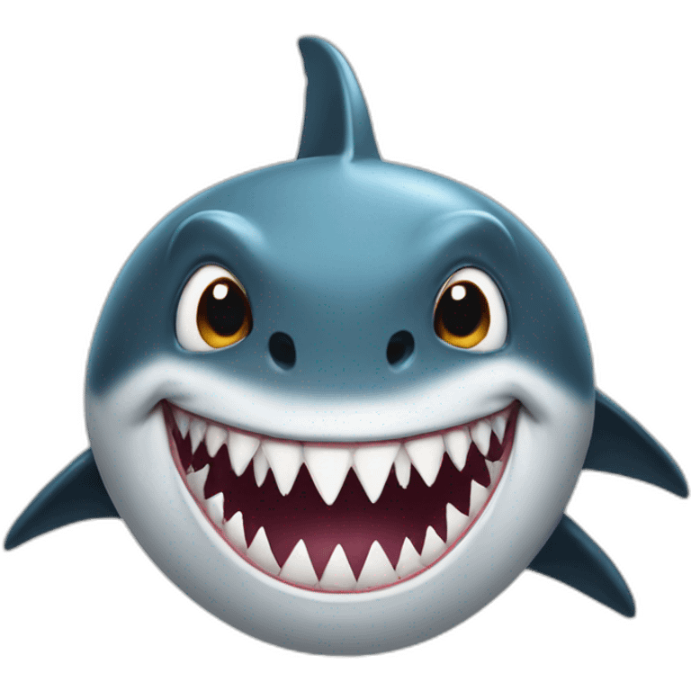 Shark with joker face emoji