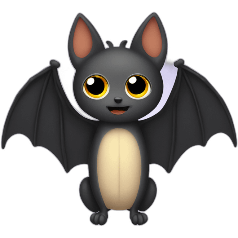 Bat with autisme colors wings emoji