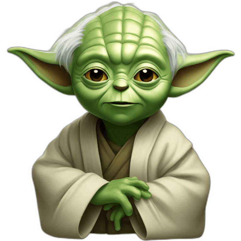 Yoda riendo emoji