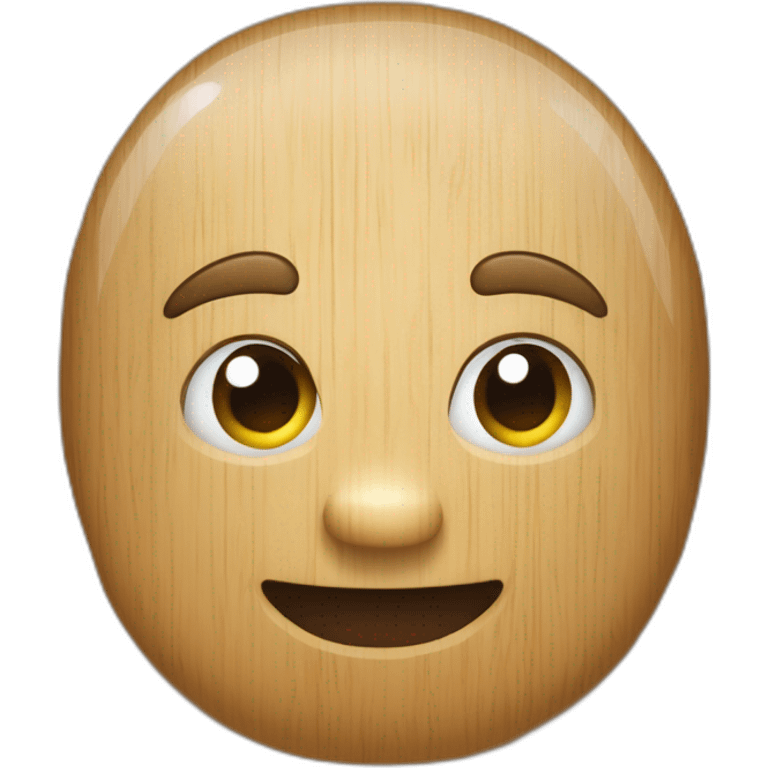 Idolo de madera alegre  emoji