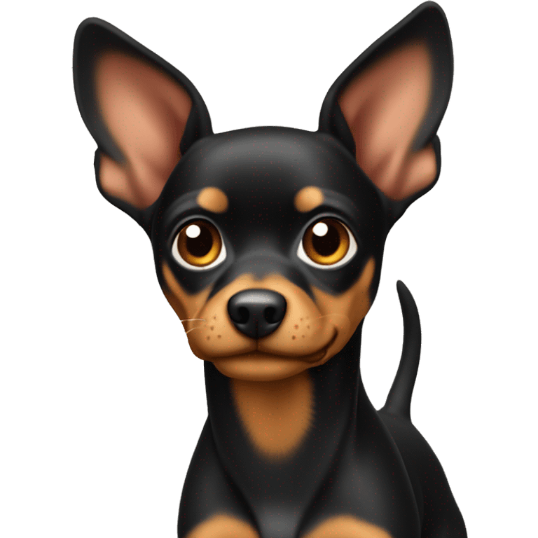 Black and tan miniature pincher  emoji