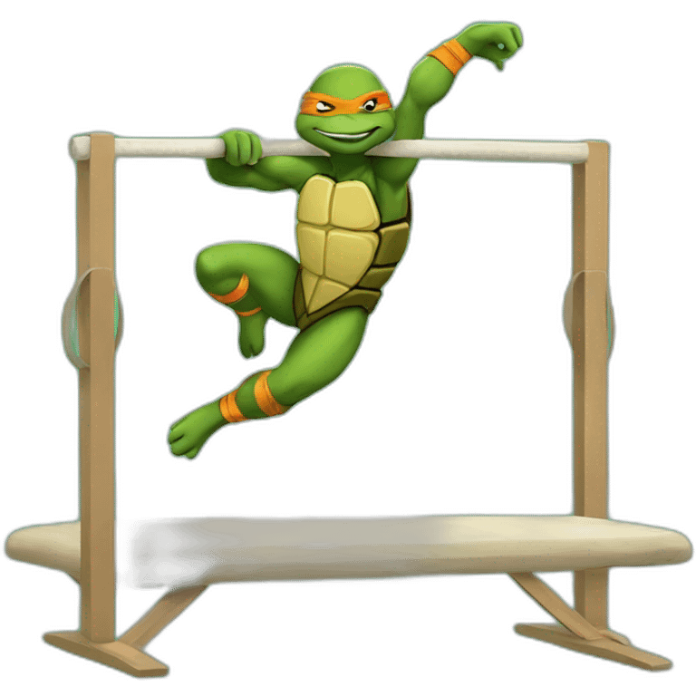 ninja turtles in gymnastics emoji