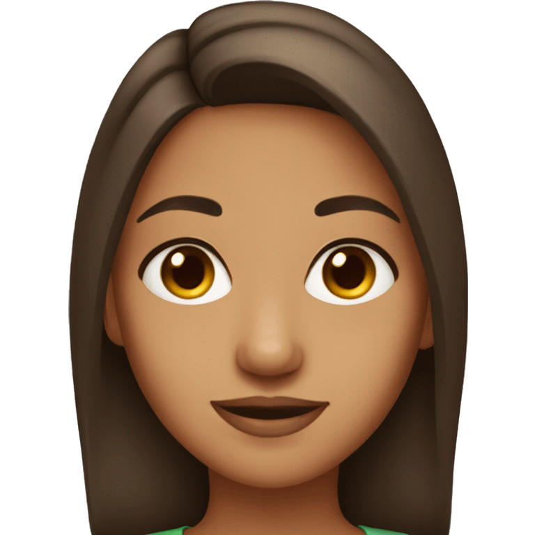 Brown hair olive skin girl emoji