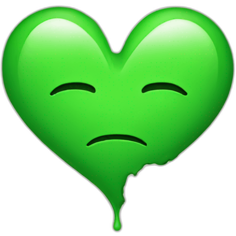 Break green heart emoji