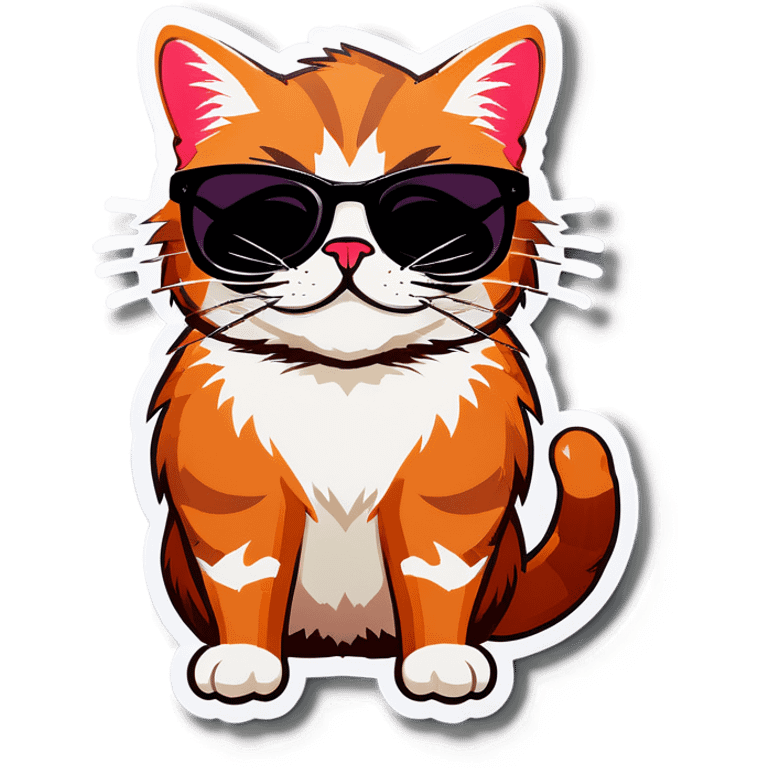 Cat with sunglasses emoji