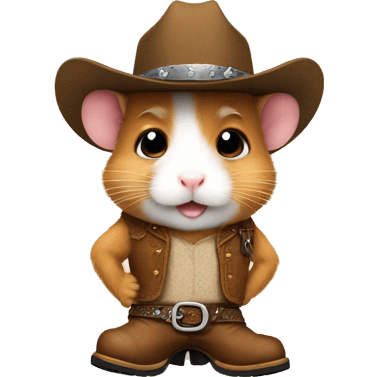 Hamster in cowboy boots emoji