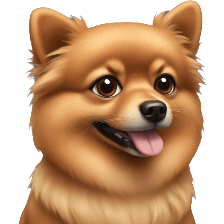 A small brown Pomeranian. emoji