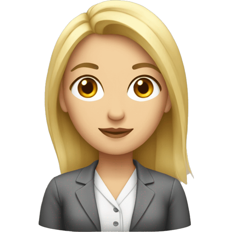 mujer rubia profesora emoji