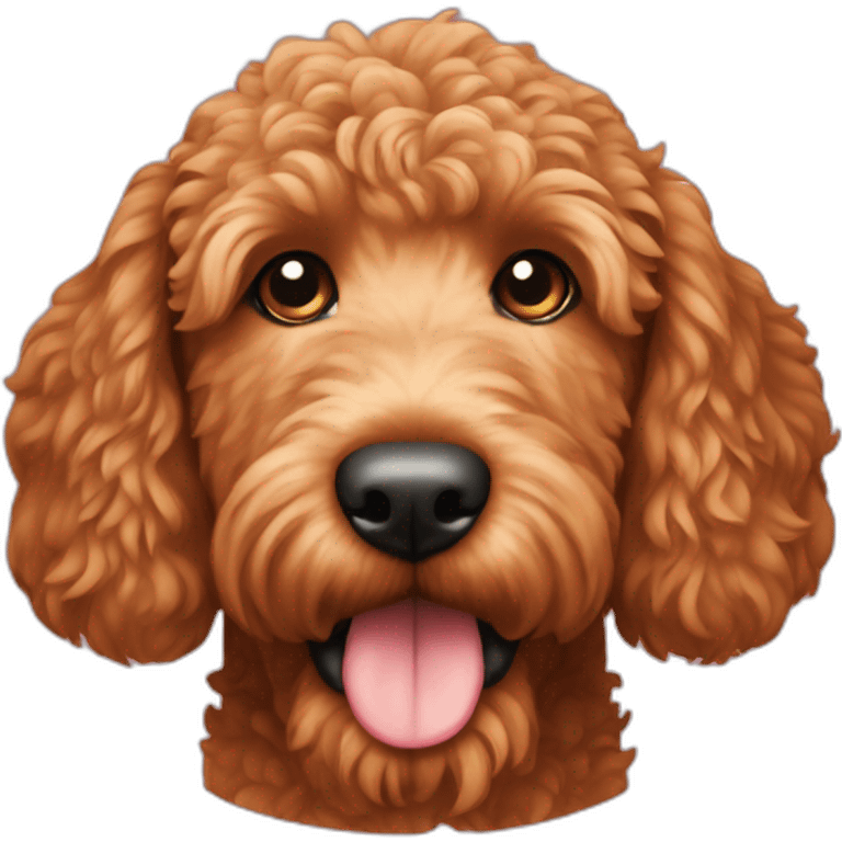 red golden doodle dog emoji