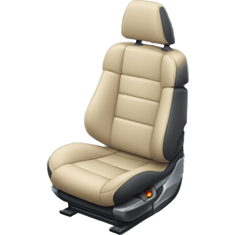 car seat with car neck rest emoji