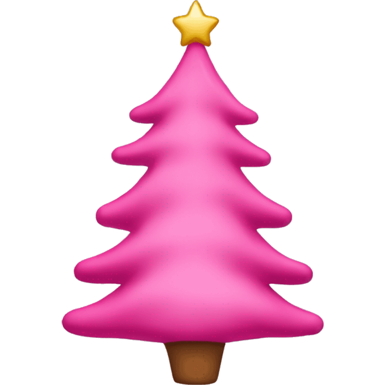 Pink Christmas tree  with out star and pink ornaments  emoji