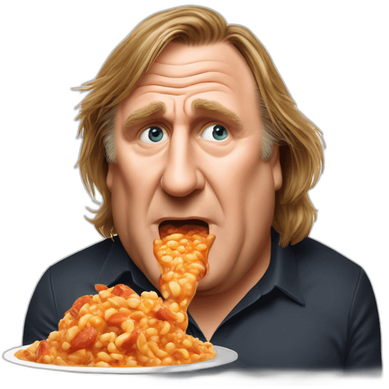 gerard Depardieu eating cassoulet emoji