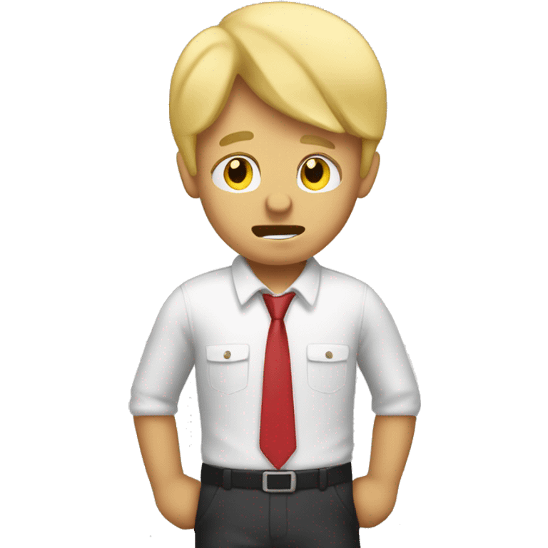 blond air stressed guy in front of a plane emoji