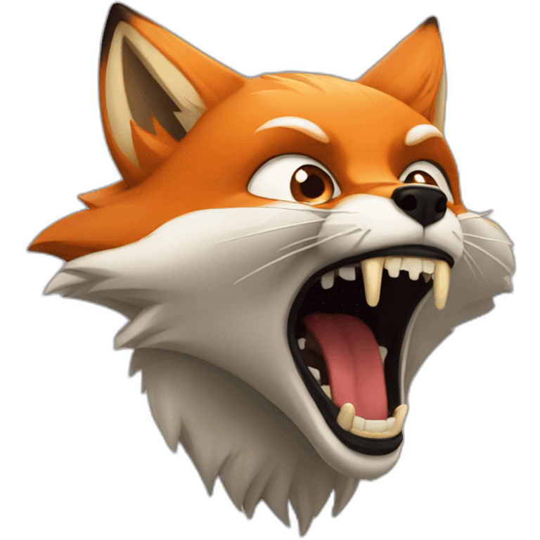 fox-scream emoji