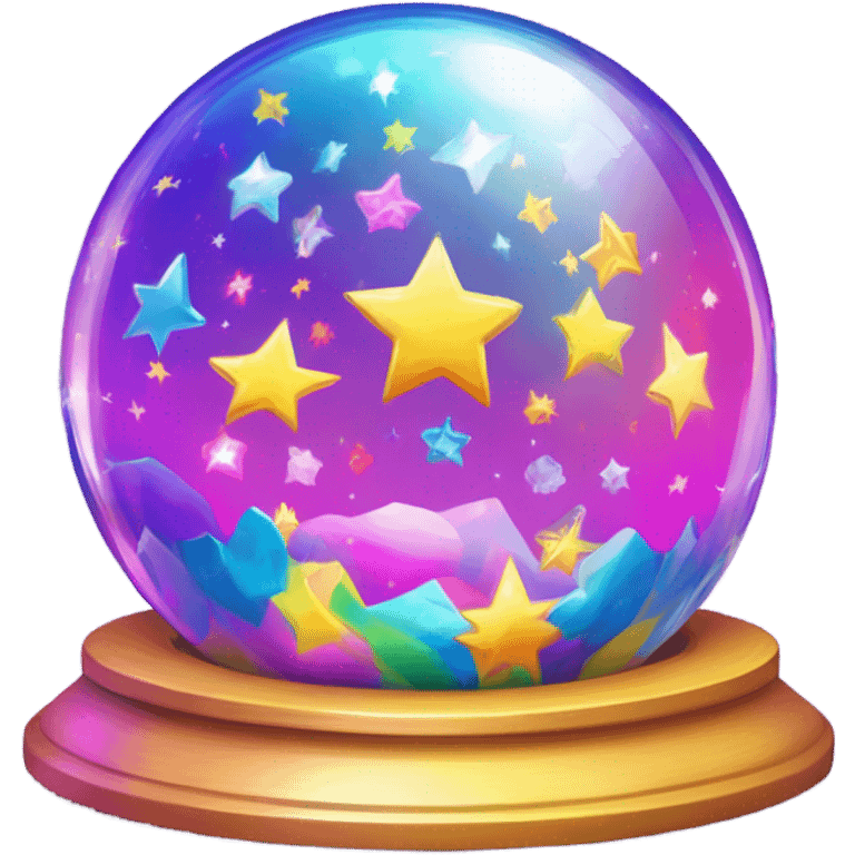 Lisa Frank rainbow crystal ball ￼ emoji