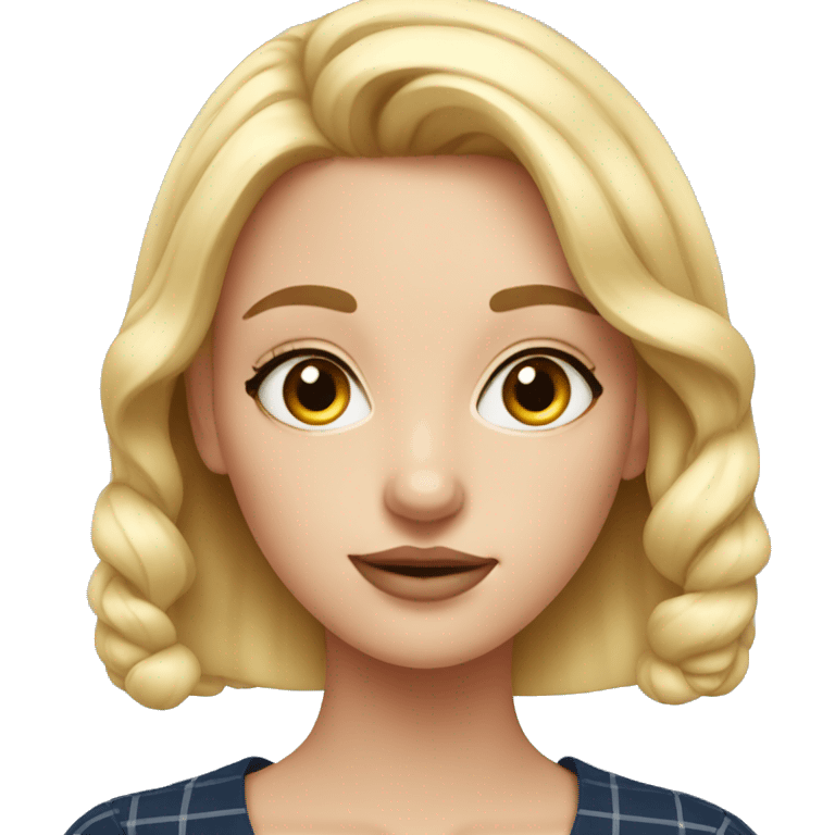 preppy girl with big eyelashes emoji