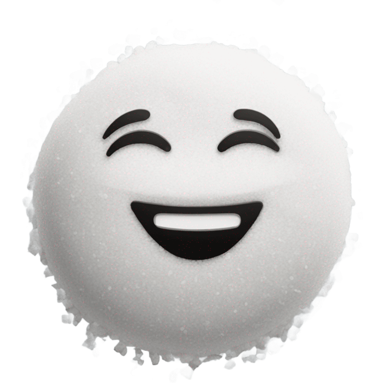 Happy emoji smelling a pile of salt emoji