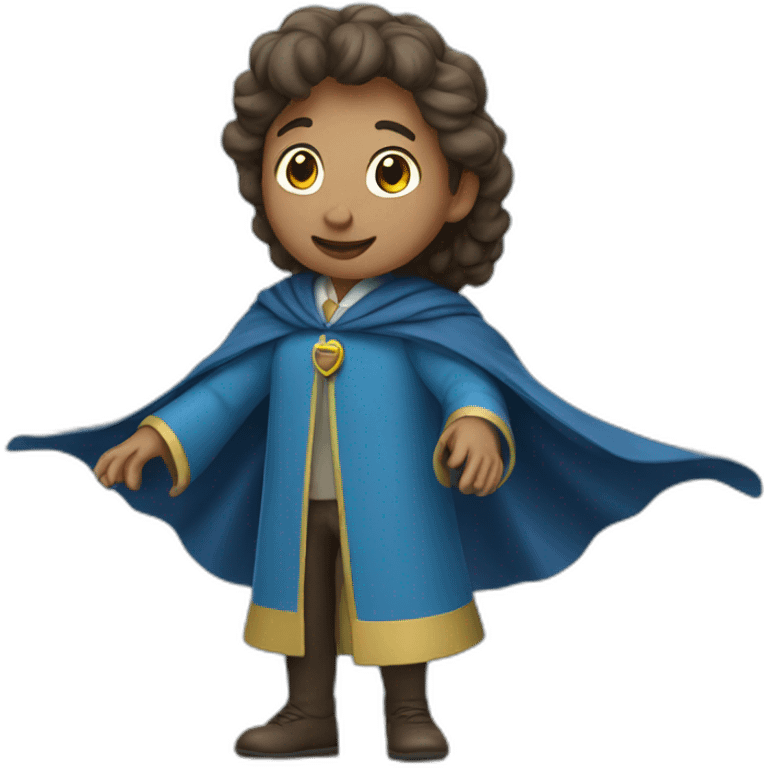 Flying teacher with blue cloak  emoji