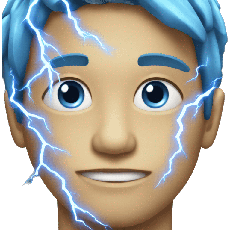 Blue lightning  emoji